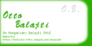 otto balajti business card